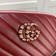 GUCCI | GG Marmont small red shoulder bag - ‎447632 - 24 x 12 x 7cm - 6