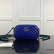 GUCCI | GG Marmont small Blue shoulder bag - ‎447632 - 24 x 12 x 7cm - 1