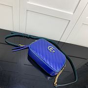 GUCCI | GG Marmont small Blue shoulder bag - ‎447632 - 24 x 12 x 7cm - 5
