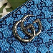 GUCCI | GG Marmont Multicolor small blue bag - 447632 - 6