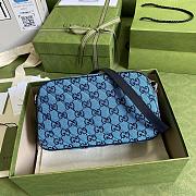 GUCCI | GG Marmont Multicolor small blue bag - 447632 - 5