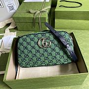 GUCCI | GG Marmont Multicolor small Green bag - 447632 - 1