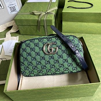GUCCI | GG Marmont Multicolor small Green bag - 447632
