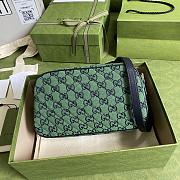 GUCCI | GG Marmont Multicolor small Green bag - 447632 - 4