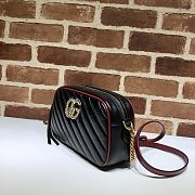 GUCCI | GG Marmont small Black/Red bag - ‎447632 - 24 x 12 x 7cm - 6
