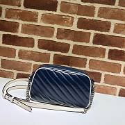 GUCCI | GG Marmont small Blue/White bag - ‎447632 - 24 x 12 x 7cm - 2