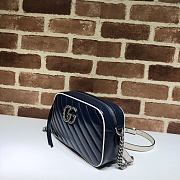 GUCCI | GG Marmont small Blue/White bag - ‎447632 - 24 x 12 x 7cm - 4
