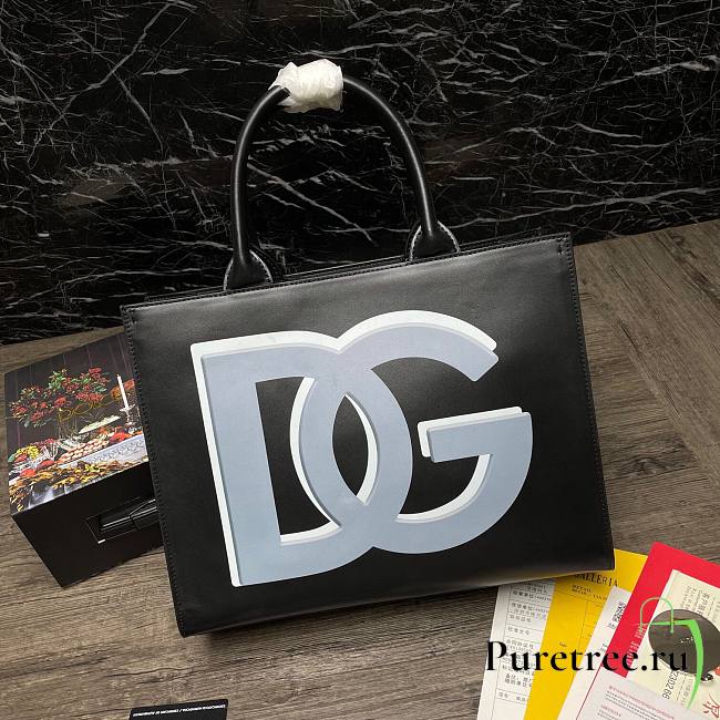 D&G | Small Black DG Daily shopper Bag - 36 x 28.5 x 13cm - 1