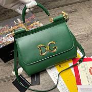 D&G | Sicily Green Bag with logo - 25 x 20 x 12cm - 1