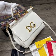 D&G | Sicily White Bag with logo - 25 x 20 x 12cm - 3