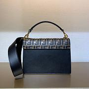 FENDI | KAN U Black leather bag - 8BT315 - 25x18x10.5cm - 4