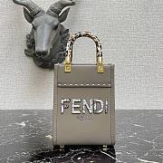 FENDI | Mini Sunshine Shopper Gray/elaphe bag - 8BS051 - 13 x 18 x 6.5cm - 1