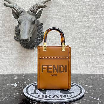 Fendi | Mini Caramel Sunshine Shopper Bag - 8BS051 - 13x18x6cm
