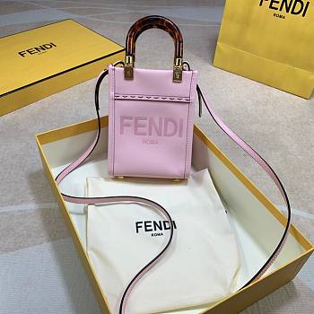 FENDI | Mini Pink Sunshine Shopper Bag - 8BS051 - 13x18x6.5cm