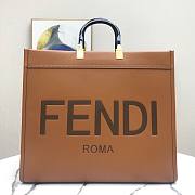 FENDI | Large Sunshine Brown leather shopper - 8BH372 - 40.5 x 21.5 x 35cm - 1