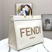 FENDI | Large Sunshine White leather shopper - 8BH372 - 40.5 x 21.5 x 35cm - 2