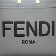 FENDI | Large Sunshine Grey leather shopper - 8BH372  - 4