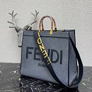 FENDI | Large Sunshine Gray flannel shopper - 8BH372  - 5
