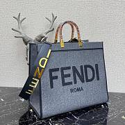 FENDI | Large Sunshine Gray flannel shopper - 8BH372  - 2