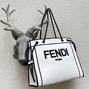 FENDI | Large White Roma Shopper Undyed Canvas - 40 cm - 2