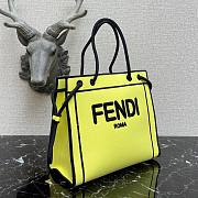 FENDI | Large Yellow Roma Shopper Undyed Canvas - 40 cm - 4