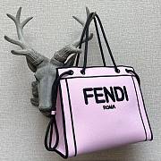 FENDI | Large Pink Roma Shopper Undyed Canvas - 40 cm - 4