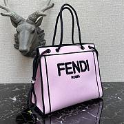 FENDI | Large Pink Roma Shopper Undyed Canvas - 40 cm - 3