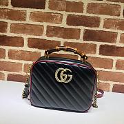 GUCCI | Bamboo Handle Marmont Shoulder Bag - 602270 - 22 x 17.5 x 9.5 cm - 1