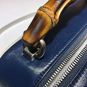 GUCCI | Bamboo Handle Marmont Shoulder Bag Blue - 602270 - 22 x 17.5 x 9.5 cm - 3