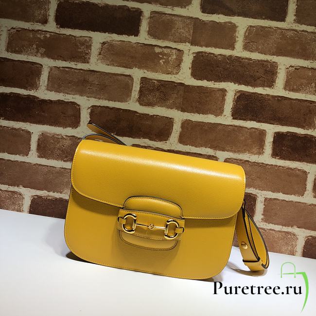 GUCCI | Horsebit 1955 Yellow shoulder bag - 602204 - 25x18x8cm  - 1