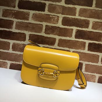 GUCCI | Horsebit 1955 Yellow shoulder bag - 602204 - 25x18x8cm 
