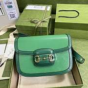 Gucci Horsebit 1955 Small Shoulder Green Bag- 602204 - 25x18x8cm  - 1