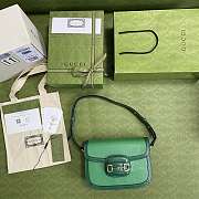 Gucci Horsebit 1955 Small Shoulder Green Bag- 602204 - 25x18x8cm  - 2