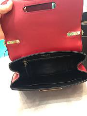 PRADA | Red Sidonie Saffiano Leather Bag - 1BN005 - 20.5 x 29 cm x 9.5 cm - 6