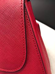 PRADA | Red Sidonie Saffiano Leather Bag - 1BN005 - 20.5 x 29 cm x 9.5 cm - 3
