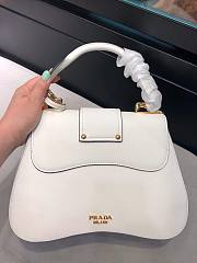 PRADA | White Sidonie Saffiano Leather Bag - 1BN005 - 20.5 x 29 cm x 9.5 cm - 2