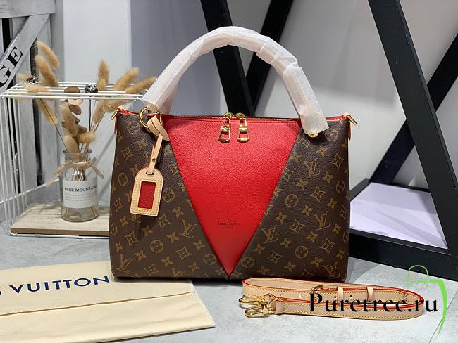 Louis Vuitton | V Tote MM Red handbag - M43957 - 36 x 27 x 16 cm - 1