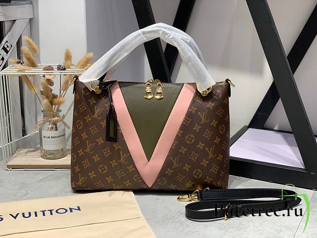 Louis Vuitton | V Tote MM Pink/Green handbag - 36 x 27 x 16 cm - 1