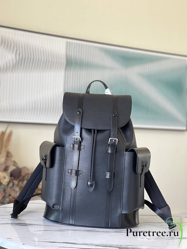 Louis Vuitton | Black Epi Backpack - M41079 - 26 x 47 x 13 cm - 1