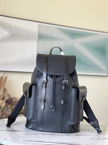 Louis Vuitton | Black Epi Backpack - M41079 - 26 x 47 x 13 cm