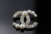 CHANEL | Brooch pearl double C-shaped 02 - 3