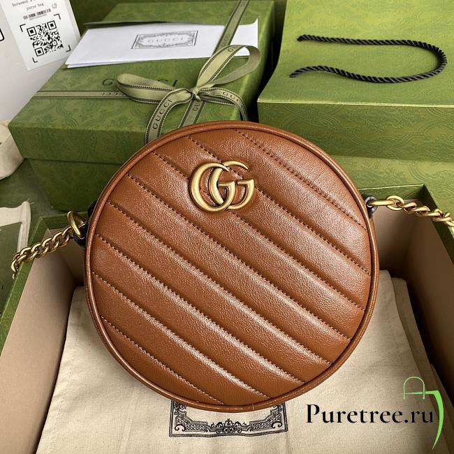 GUCCI | GG Marmont mini round bag - 550154 - 18.5x18.5x4.5cm - 1