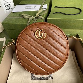 GUCCI | GG Marmont mini round bag - 550154 - 18.5x18.5x4.5cm