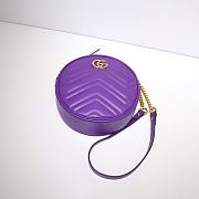GUCCI | GG Marmont mini purple round bag - 550154 - 18.5x18.5x4.5cm - 2