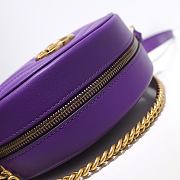 GUCCI | GG Marmont mini purple round bag - 550154 - 18.5x18.5x4.5cm - 5
