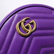 GUCCI | GG Marmont mini purple round bag - 550154 - 18.5x18.5x4.5cm - 4
