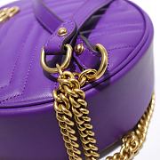 GUCCI | GG Marmont mini purple round bag - 550154 - 18.5x18.5x4.5cm - 6