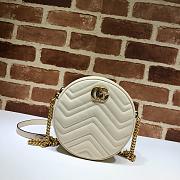 GUCCI | GG Marmont mini White round bag - 550154 - 18.5x18.5x4.5cm - 1