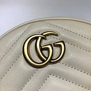 GUCCI | GG Marmont mini White round bag - 550154 - 18.5x18.5x4.5cm - 4