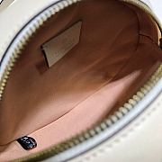 GUCCI | GG Marmont mini White round bag - 550154 - 18.5x18.5x4.5cm - 3
